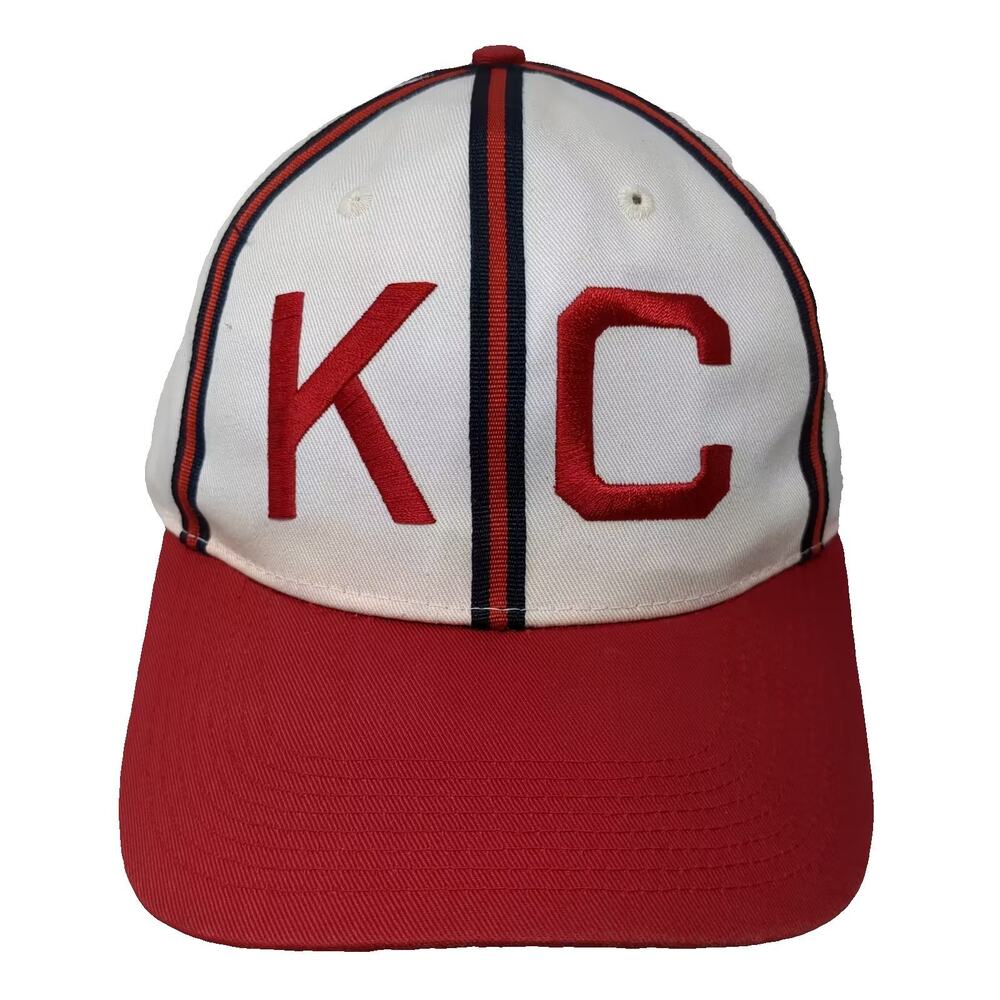 Big Boy Headgear Ford KC Baseball Cap White Red Hat One Size Strapback Stripes